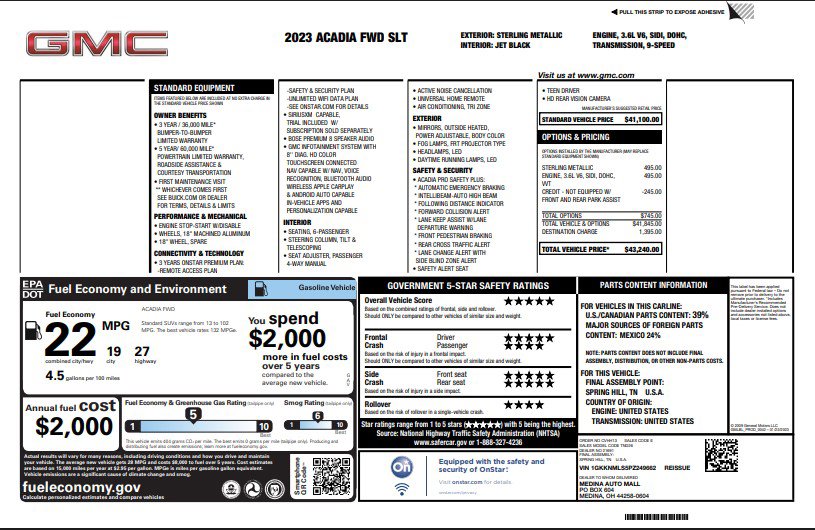 Used 2023 GMC Acadia SLT image 4