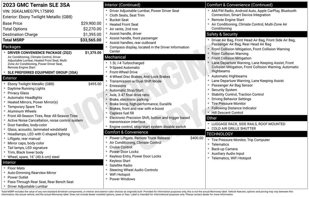 Certified 2023 GMC Terrain SLE w/ Driver Convenience Package FWD image 32