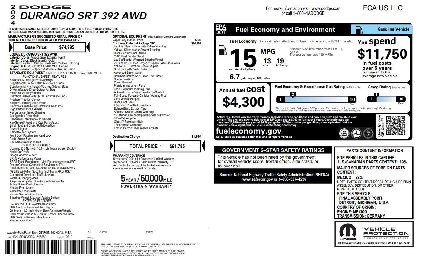 Used 2024 Dodge Durango SRT image 2