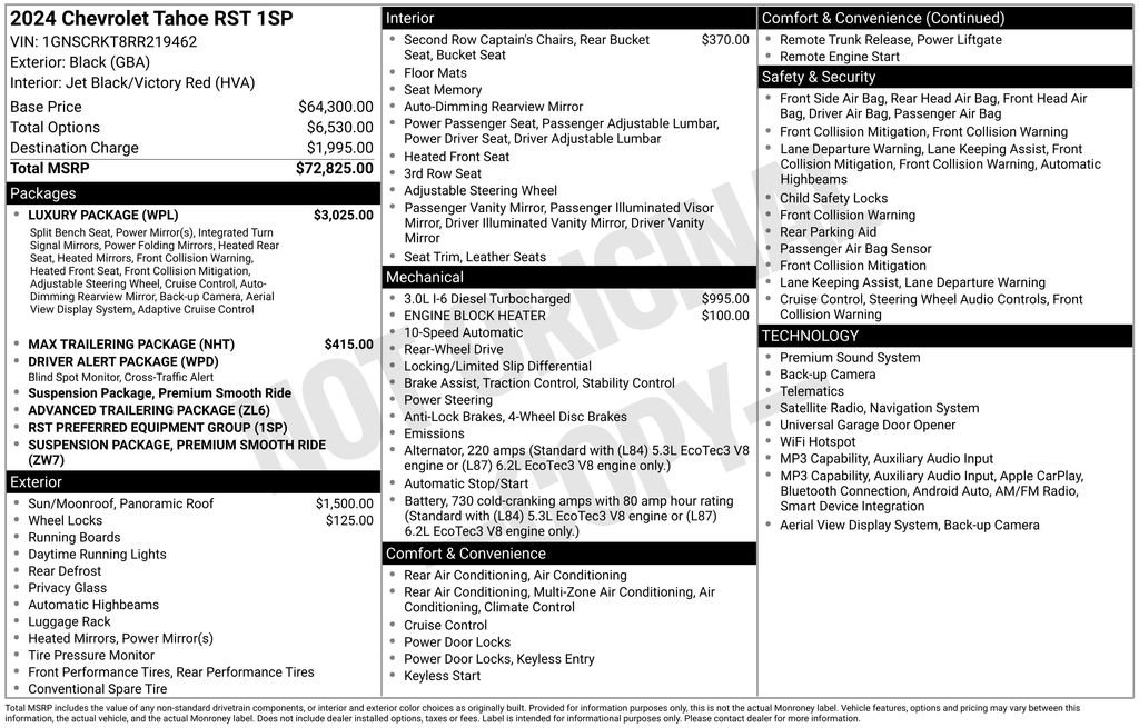 Used 2024 Chevrolet Tahoe RST w/ Luxury Package RWD image 6