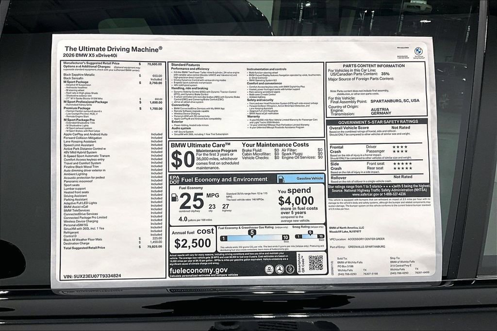 New 2026 BMW X5 xDrive40i w/ M Sport Package image 34