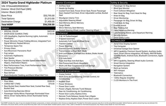 Used 2024 Toyota Grand Highlander AWD image 34