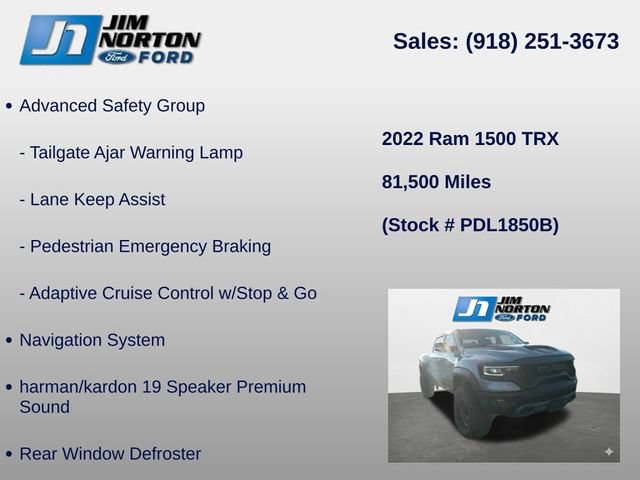 Used 2022 RAM 1500 TRX w/ TRX Level 2 Equipment Group AWD/4WD image 18