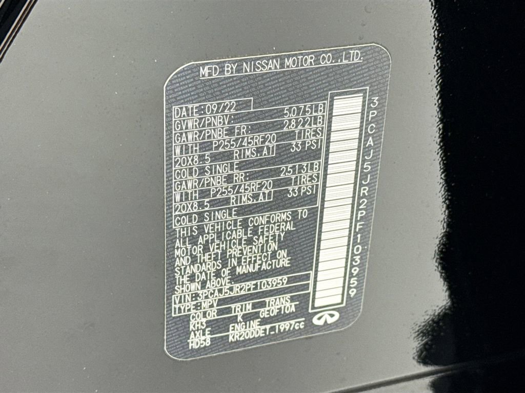 Used 2023 INFINITI QX55 Luxe w/ Cargo Package image 33