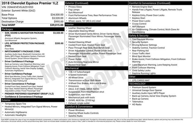 Used 2018 Chevrolet Equinox Premier AWD/4WD image 47