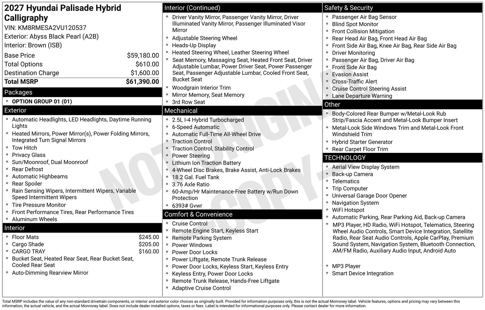 New 2027 Hyundai Palisade Calligraphy AWD/4WD image 4
