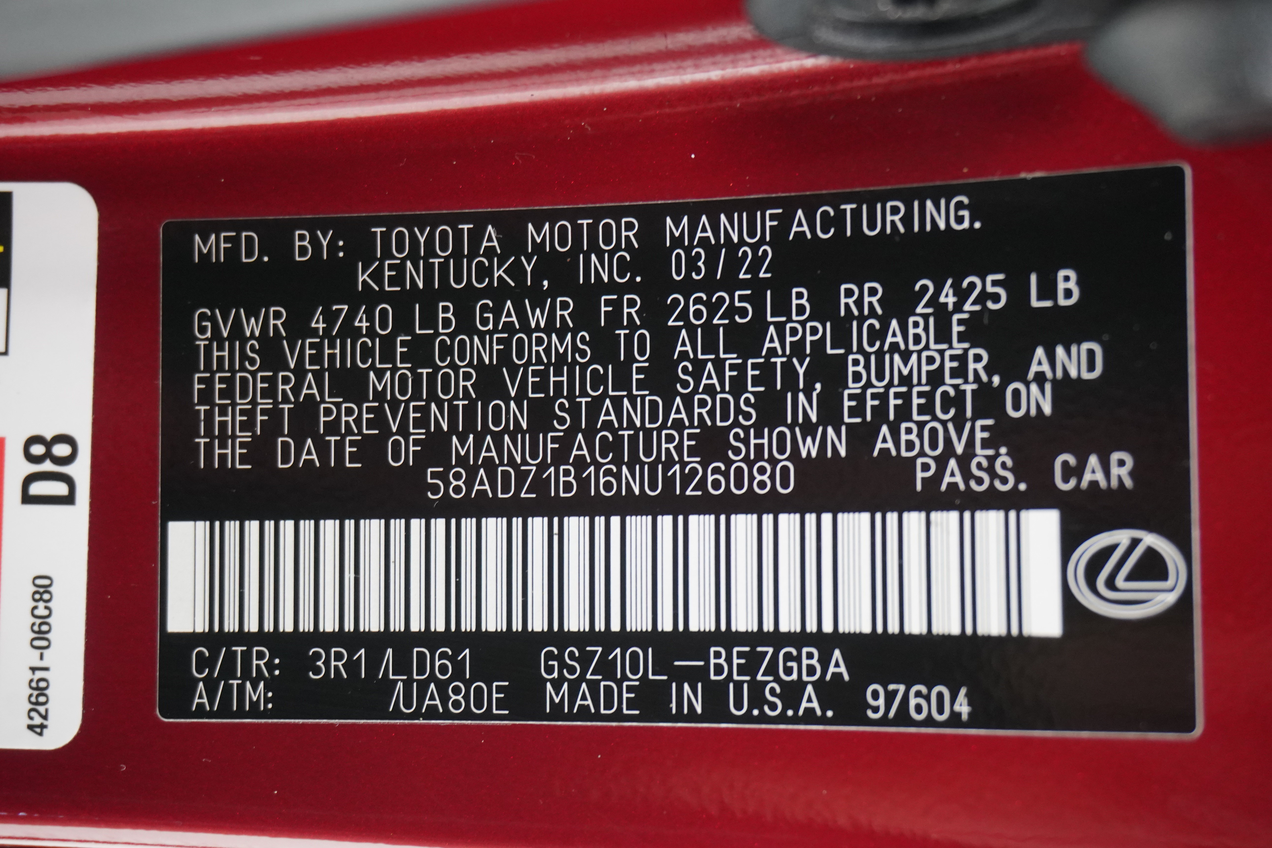 Used 2022 Lexus ES 350 w/ Premium Package FWD image 36