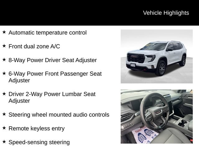 Certified 2026 GMC Acadia AT4 w/ LPO, Floor Liner Package AWD/4WD image 15