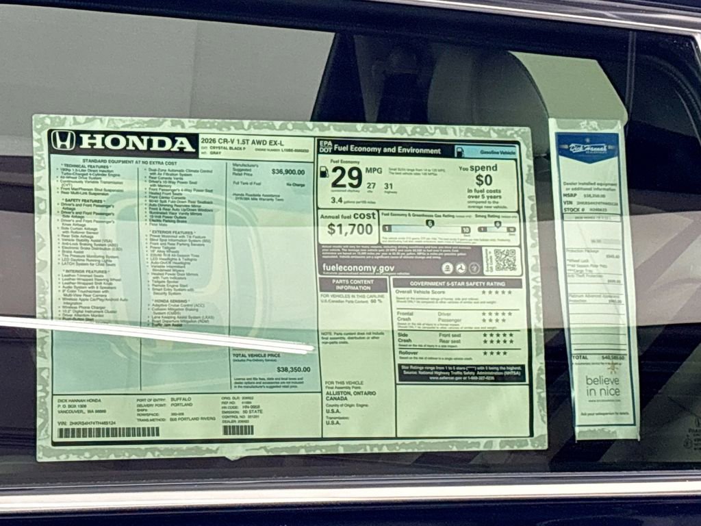 New 2026 Honda CR-V EX-L image 24