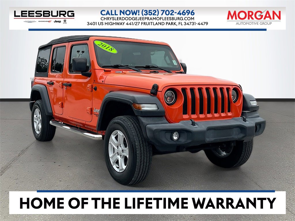 Certified 2018 Jeep Wrangler Unlimited Sport S