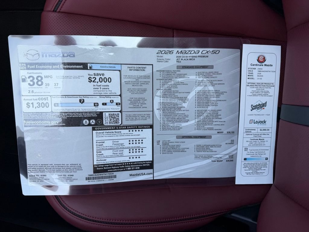 New 2026 MAZDA CX-50 AWD 2.5 Hybrid w/ Premium Pkg image 31