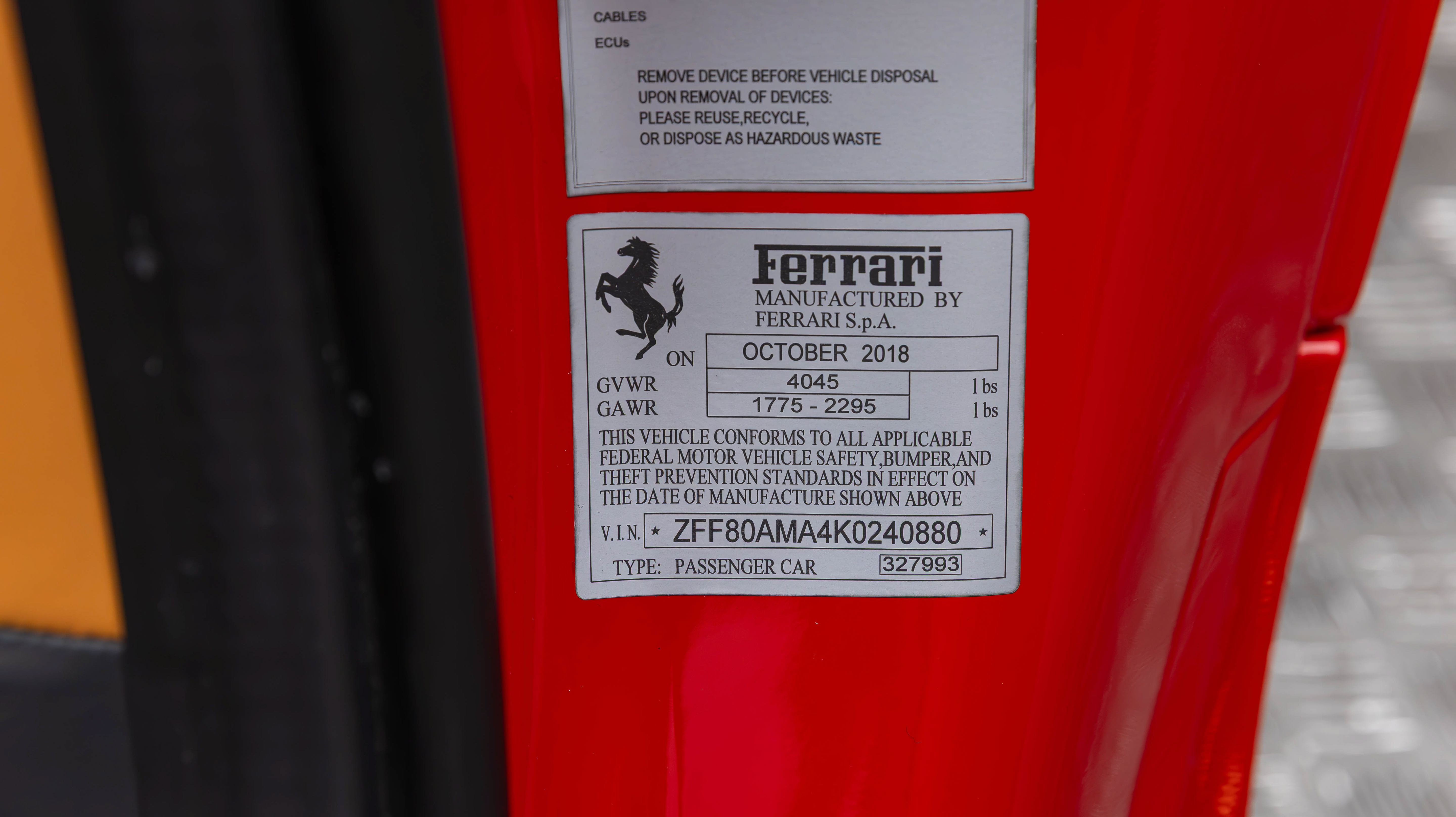 Certified 2019 Ferrari 488 Spider RWD image 20