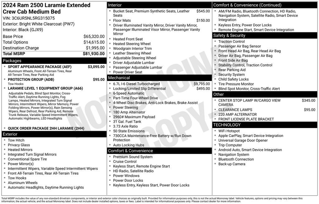 Used 2024 RAM 2500 Laramie w/ Sport Appearance Package image 35