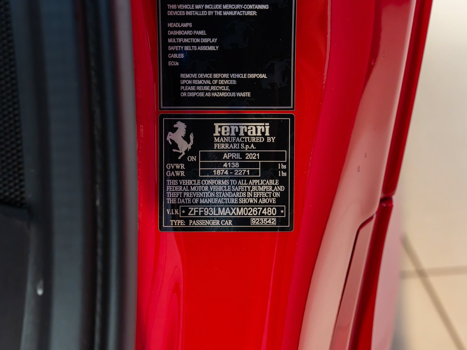 Certified 2021 Ferrari F8 Tributo RWD image 26