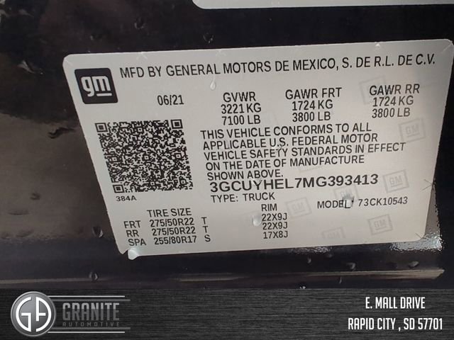 Used 2021 Chevrolet Silverado 1500 High Country w/ Technology Package AWD/4WD image 30