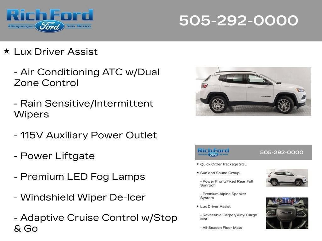Used 2022 Jeep Compass Latitude w/ Sun and Sound Group AWD/4WD image 73