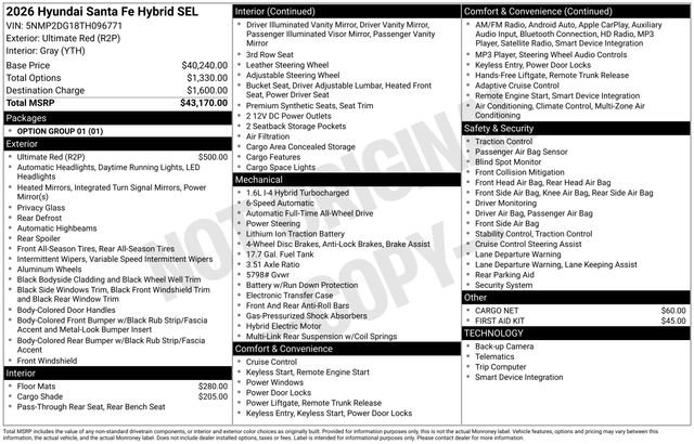 New 2026 Hyundai Santa Fe SEL image 9
