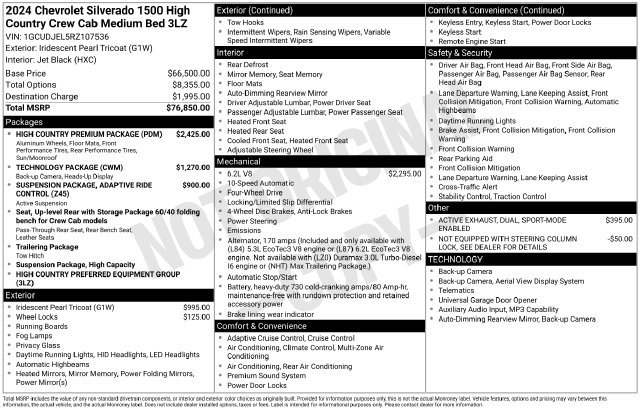Used 2024 Chevrolet Silverado 1500 High Country w/ High Country Premium Package AWD/4WD image 31