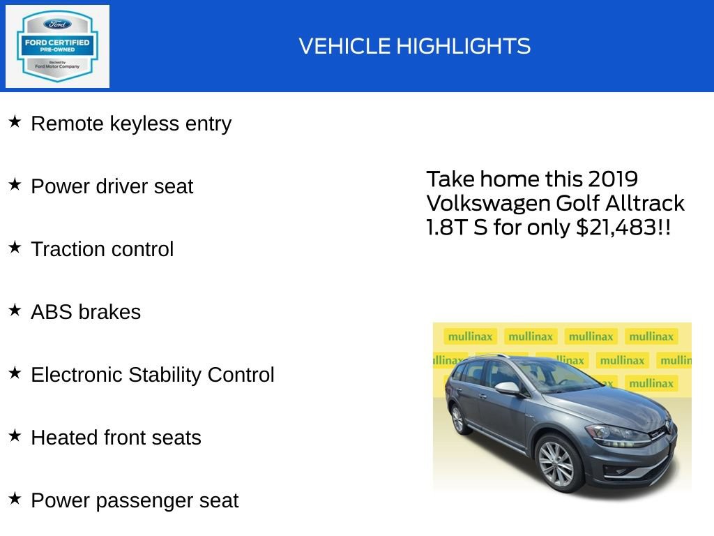 Used 2019 Volkswagen Golf Alltrack S AWD/4WD image 17