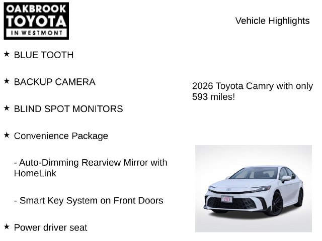 Certified 2026 Toyota Camry SE w/ Convenience Package FWD image 6