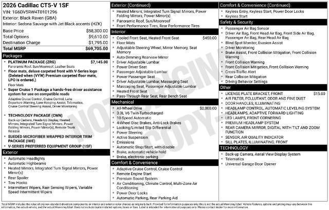 Certified 2026 Cadillac CT5 V w/ Platinum Package AWD/4WD image 33