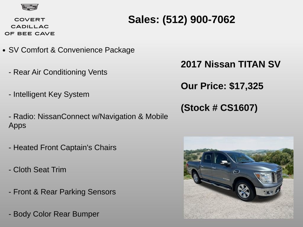 Used 2017 Nissan Titan SV AWD/4WD image 12