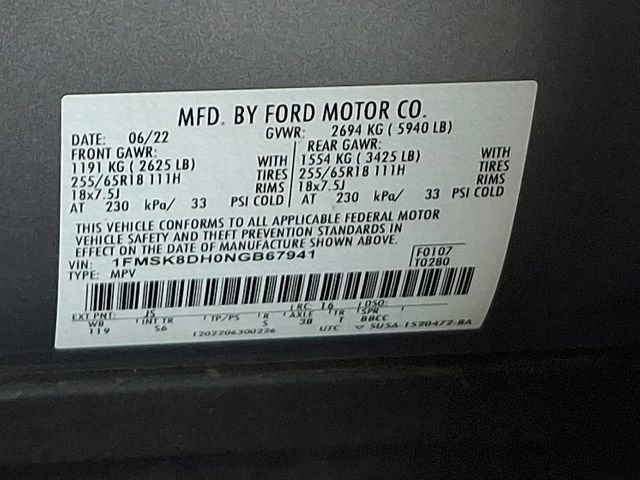 Certified 2022 Ford Explorer XLT w/ Equipment Group 202A image 27