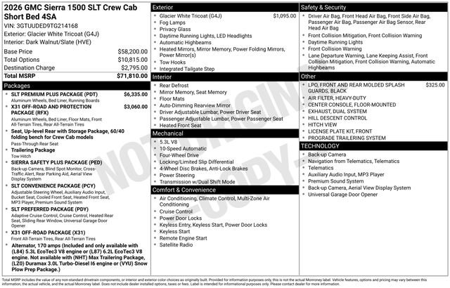 New 2026 GMC Sierra 1500 SLT w/ SLT Premium Plus Package image 5
