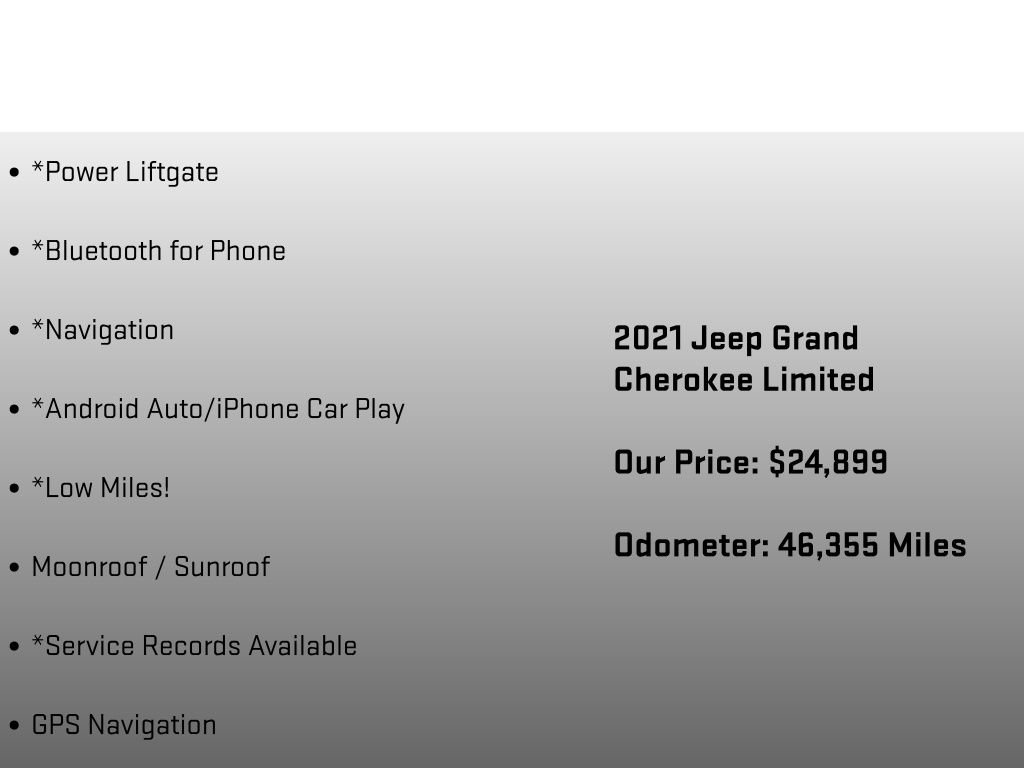 Used 2021 Jeep Grand Cherokee Limited w/ Sun & Sound Group AWD/4WD image 18