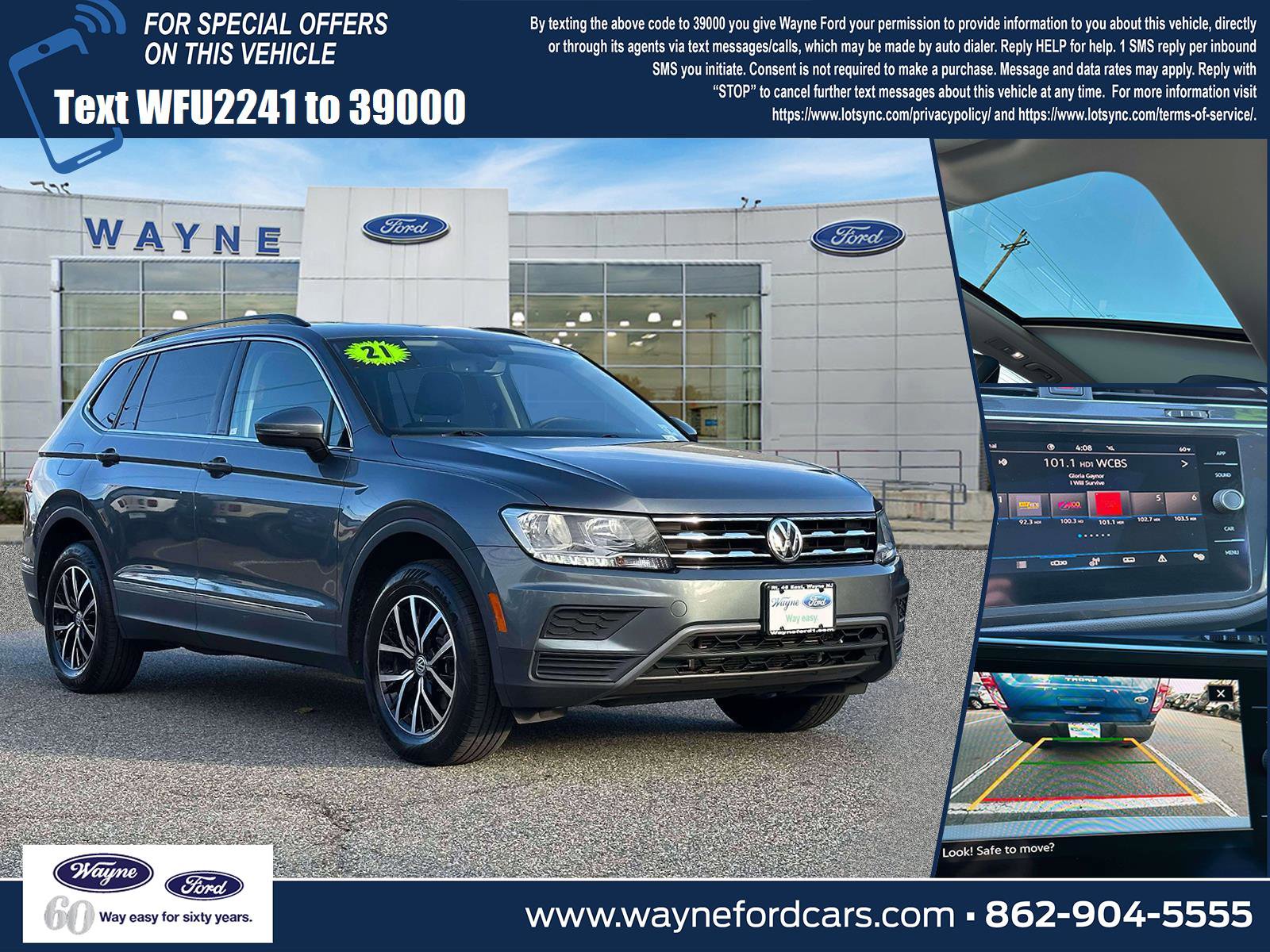 Used 2021 Volkswagen Tiguan SE w/ Panoramic Sunroof Package
