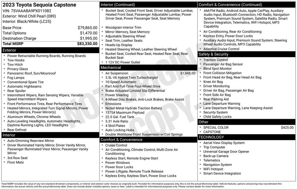Used 2023 Toyota Sequoia Capstone AWD/4WD image 30