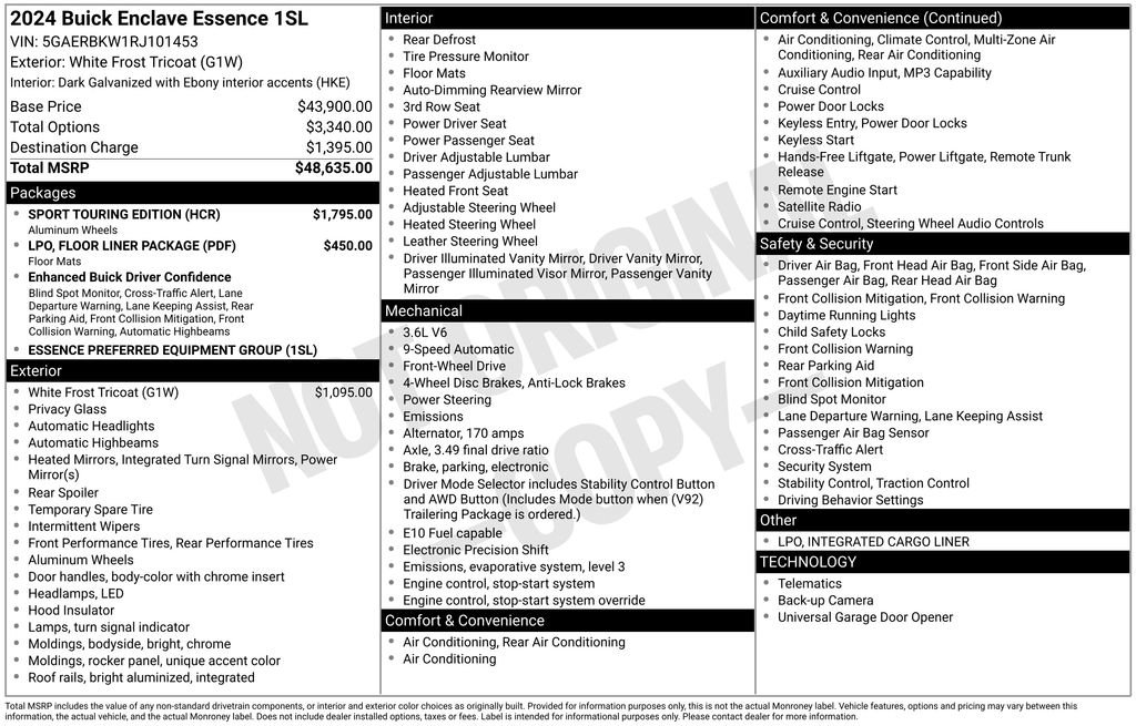 Used 2024 Buick Enclave Essence w/ Sport Touring Edition FWD image 31