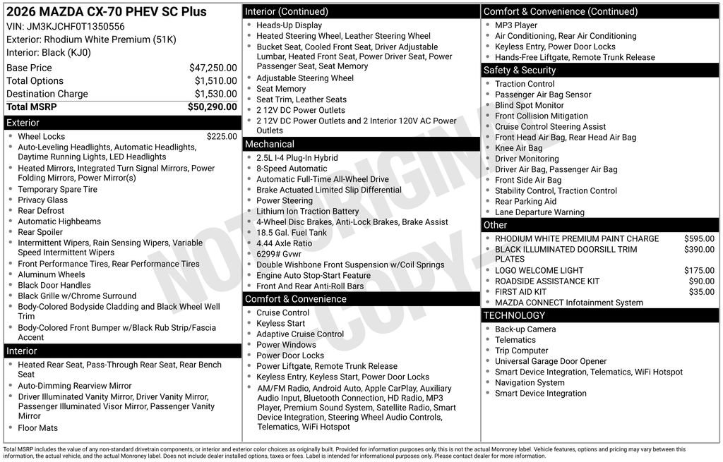 New 2026 MAZDA CX-70 SC Plus image 22