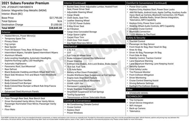 Used 2021 Subaru Forester Premium image 10