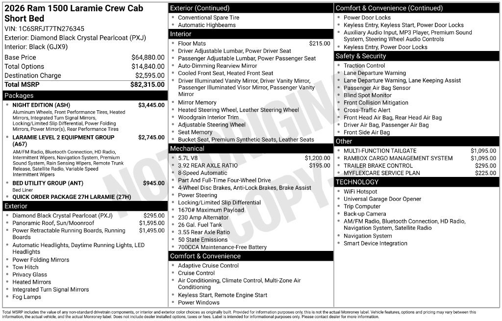 New 2026 RAM 1500 Laramie w/ Night Edition AWD/4WD image 46