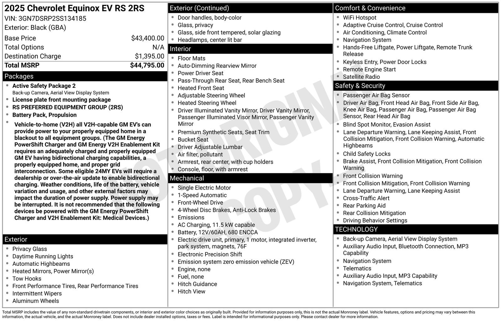 Used 2025 Chevrolet Equinox EV RS FWD image 41