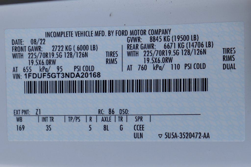 Used 2022 Ford F550 2WD Regular Cab Super Duty w/ XLT Value Package image 51