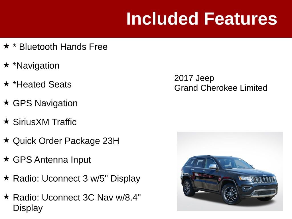 Used 2017 Jeep Grand Cherokee Limited AWD/4WD image 3