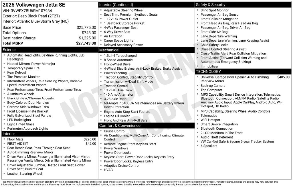 Used 2025 Volkswagen Jetta SE FWD image 5