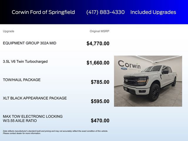 Certified 2024 Ford F150 XLT w/ Equipment Group 302A MID AWD/4WD image 6