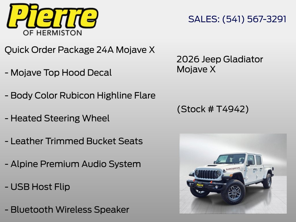 New 2026 Jeep Gladiator Mojave AWD/4WD image 12