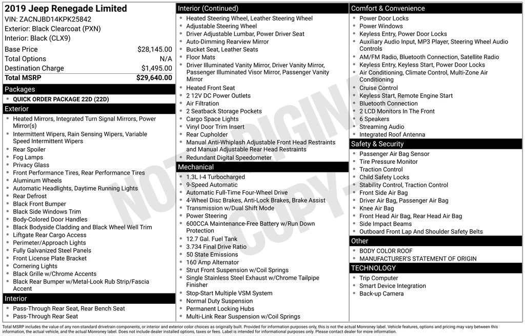 Used 2019 Jeep Renegade Limited image 3