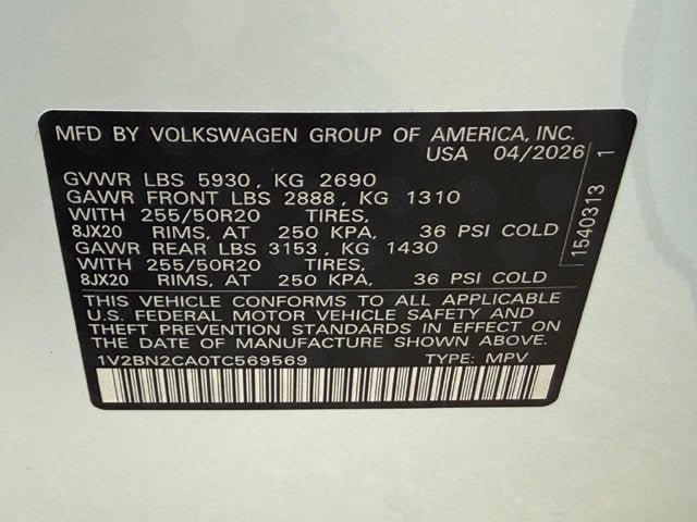 New 2026 Volkswagen Atlas SEL AWD/4WD image 18