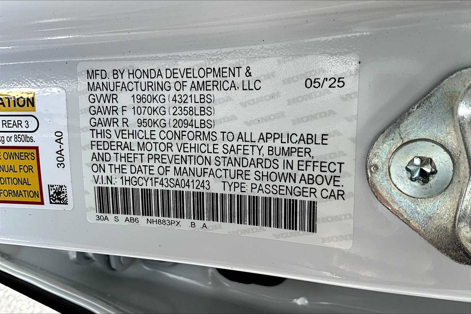 New 2025 Honda Accord SE image 14