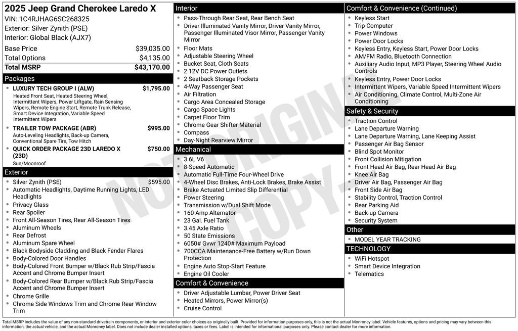 Used 2025 Jeep Grand Cherokee Laredo X w/ Luxury Tech Group I image 5