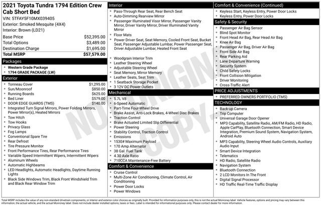 Used 2021 Toyota Tundra 1794 Edition AWD/4WD image 36