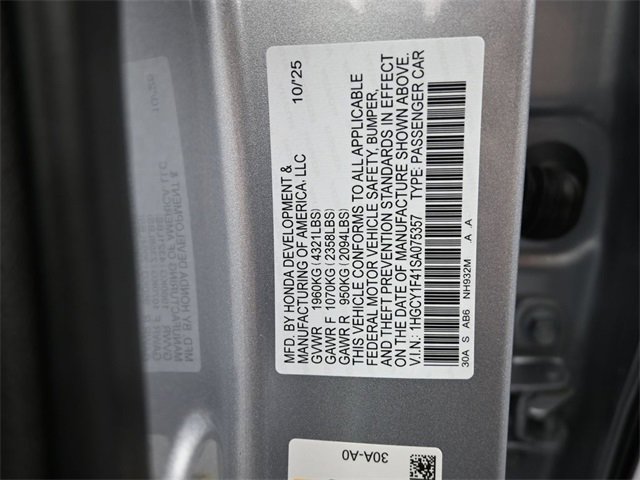 New 2025 Honda Accord SE image 10