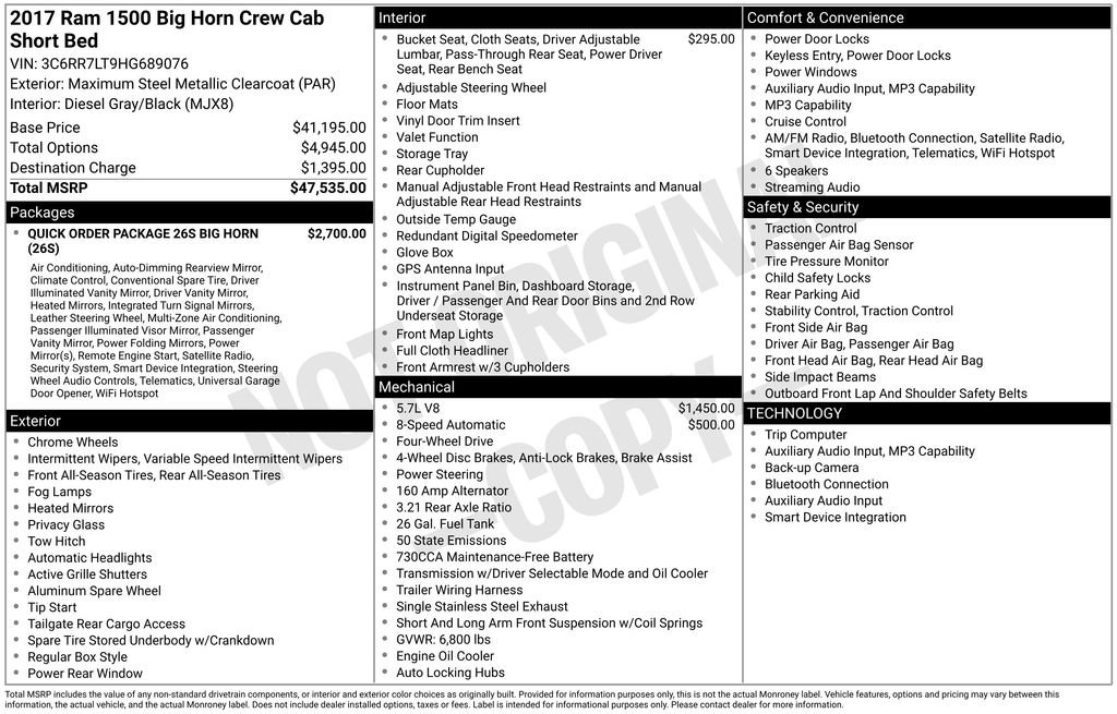 Used 2017 RAM 1500 Big Horn image 42