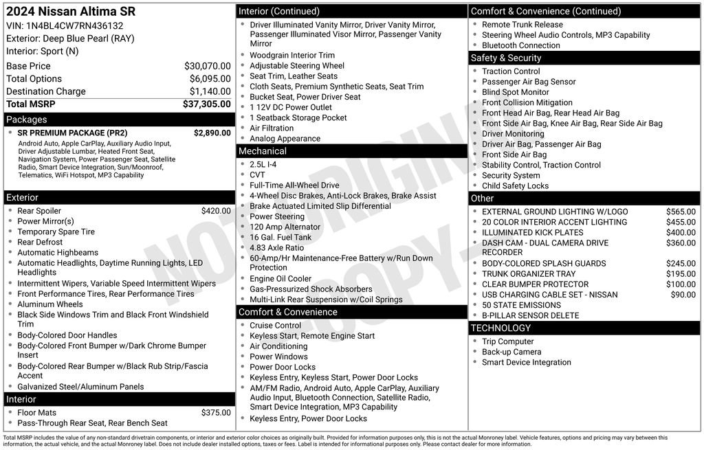 Used 2024 Nissan Altima 2.5 SR w/ SR Premium Package image 27