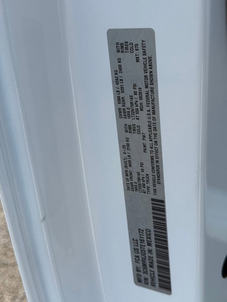 New 2026 RAM ProMaster 3500 w/ Quick Order Package 22G SLT image 28